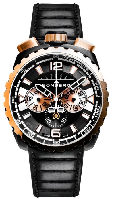 Review Bomberg Bolt-68 BS45CHPPKBA.050-1.3 QUARTZ CHRONOGRAPH Replica watch - Click Image to Close